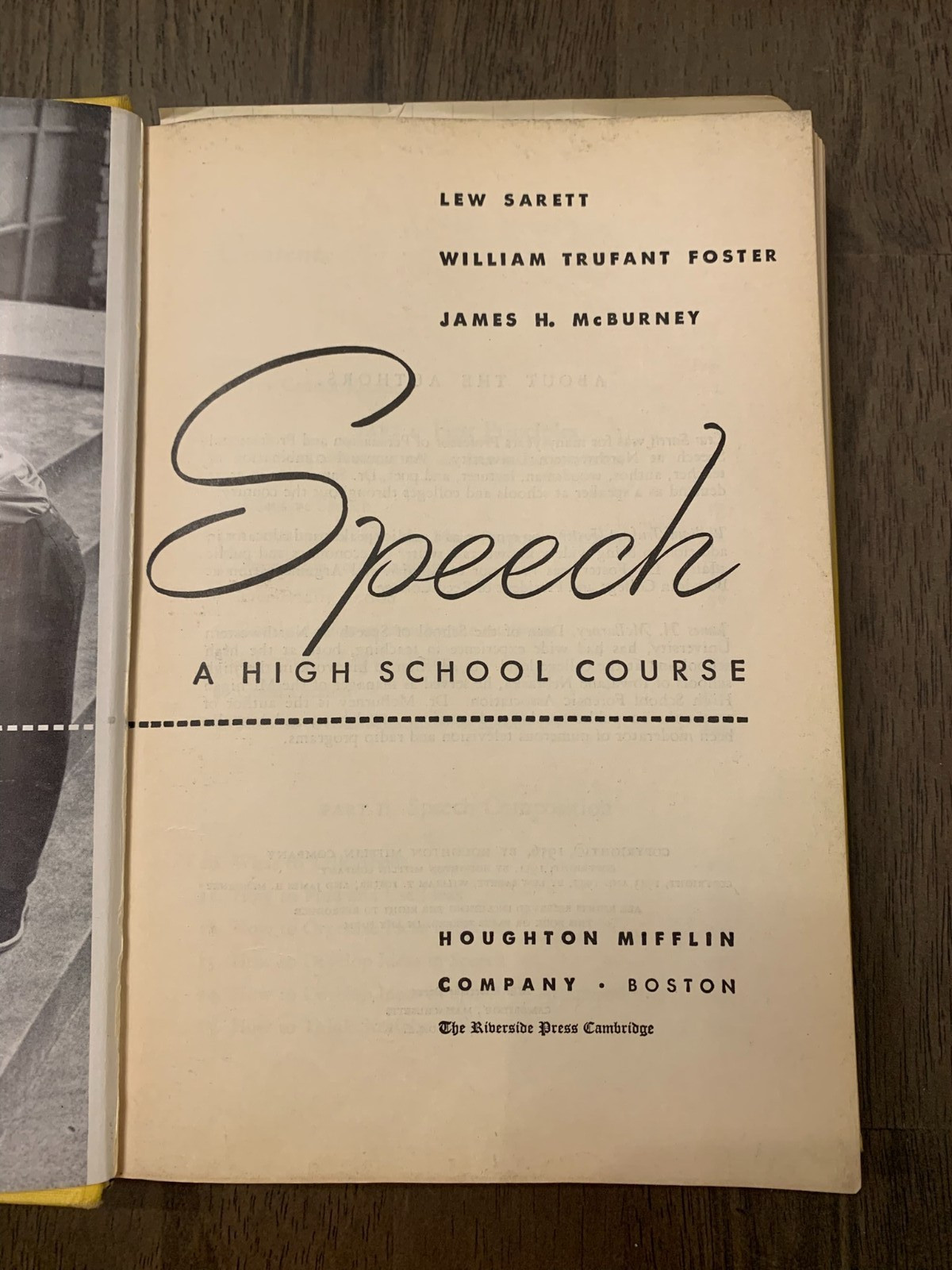 Speech – A High School Course – 1956 Edition
