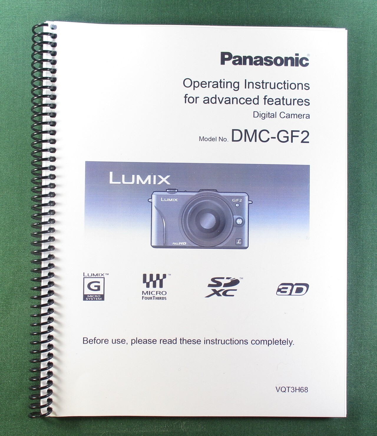 Panasonic Lumix DMC-GF2 Owner’s Manual: 218 Pages Full Color & Protective Covers