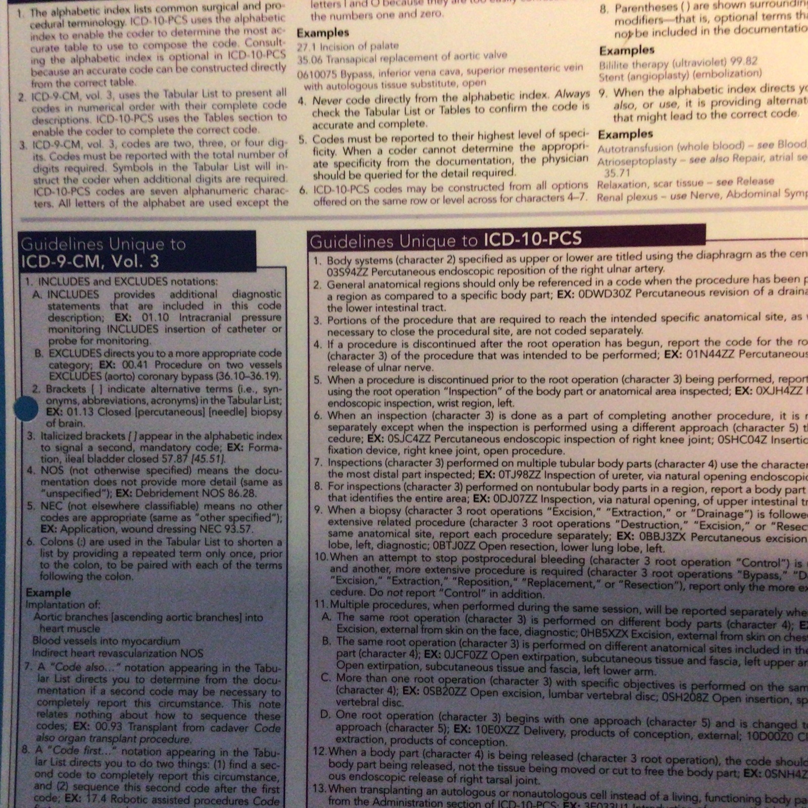 Medical Coding: ICD-9-CM, Vol.3 & ICD-10-PCS by BarCharts Inc: Laminated