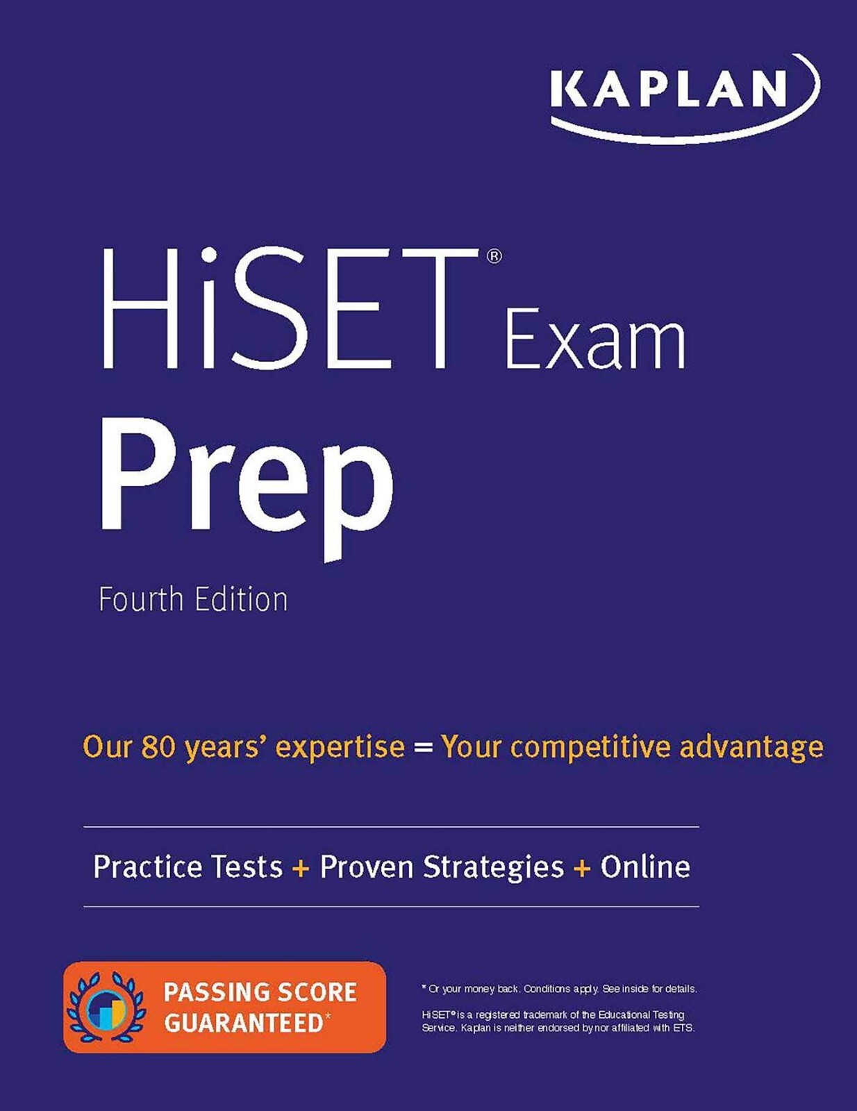 HiSET Exam Prep Kaplan Test Prep Service Practice Tests Proven Strategies 4th Ed