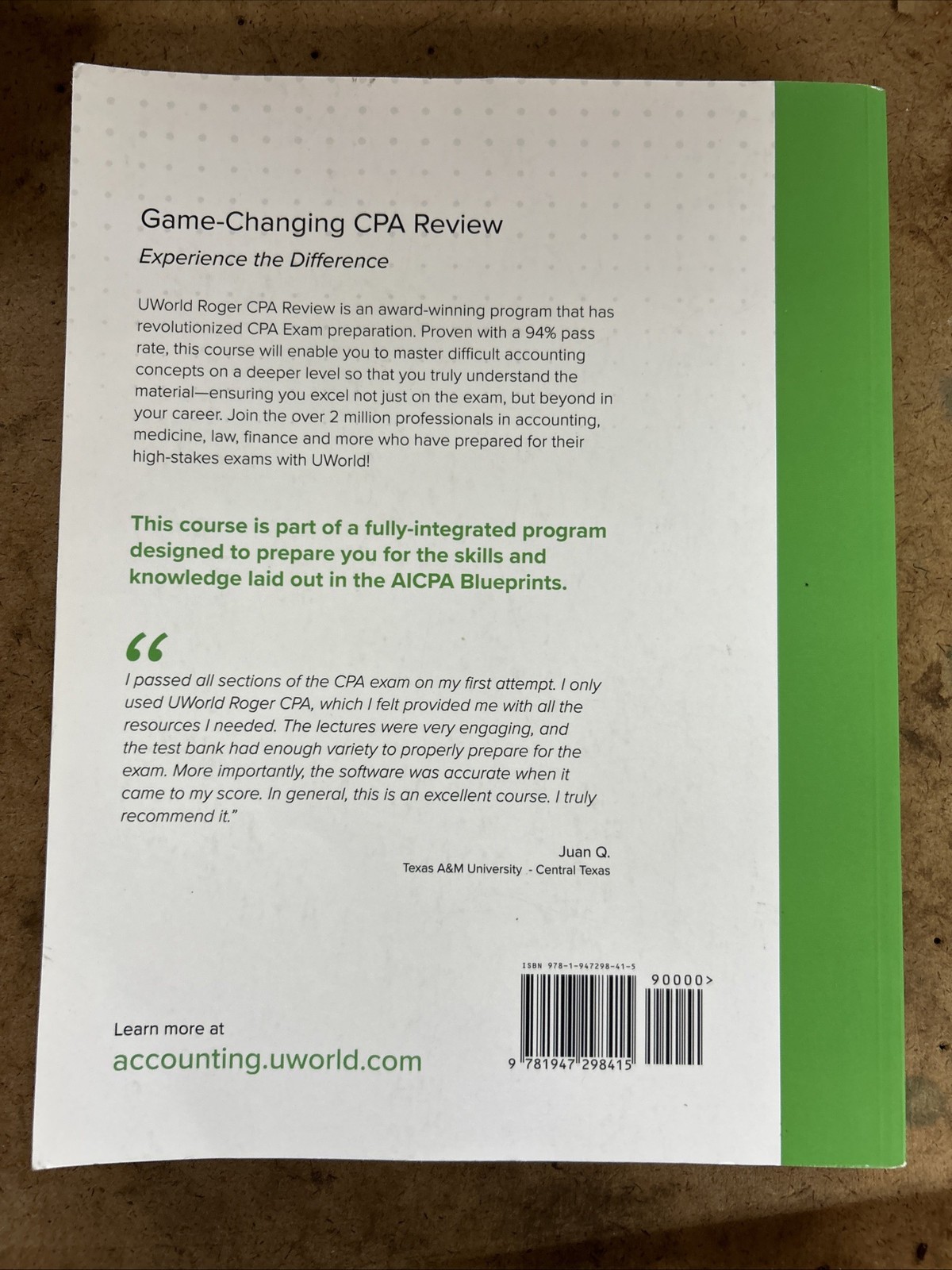 FAR 2022 Edition Textbook by UWorld Roger CPA Review (2021, Trade Paperback)