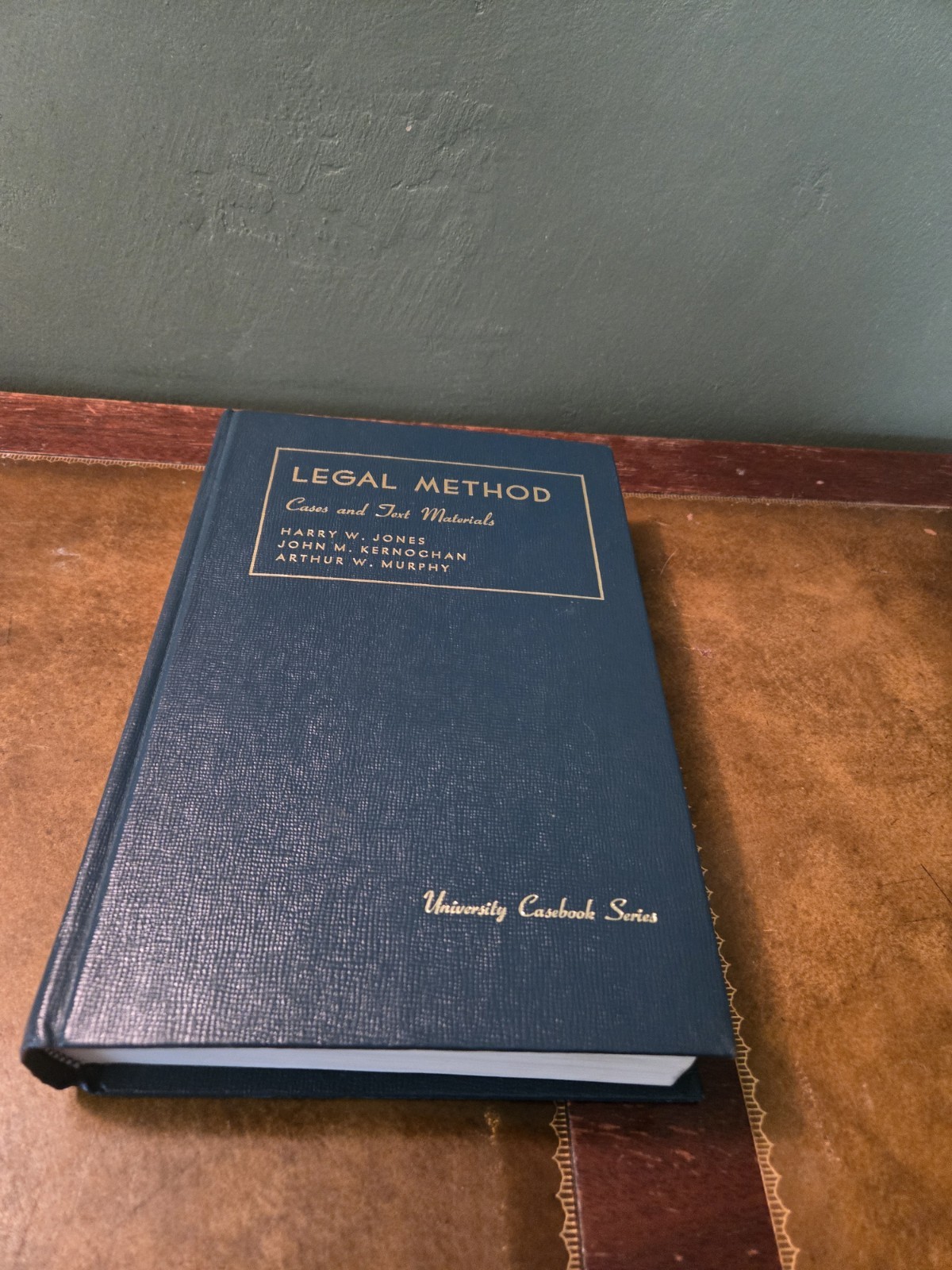 Legal Method Cases And Text Materials By Jones Kernochan & Murphy 1980 1st Ed HC