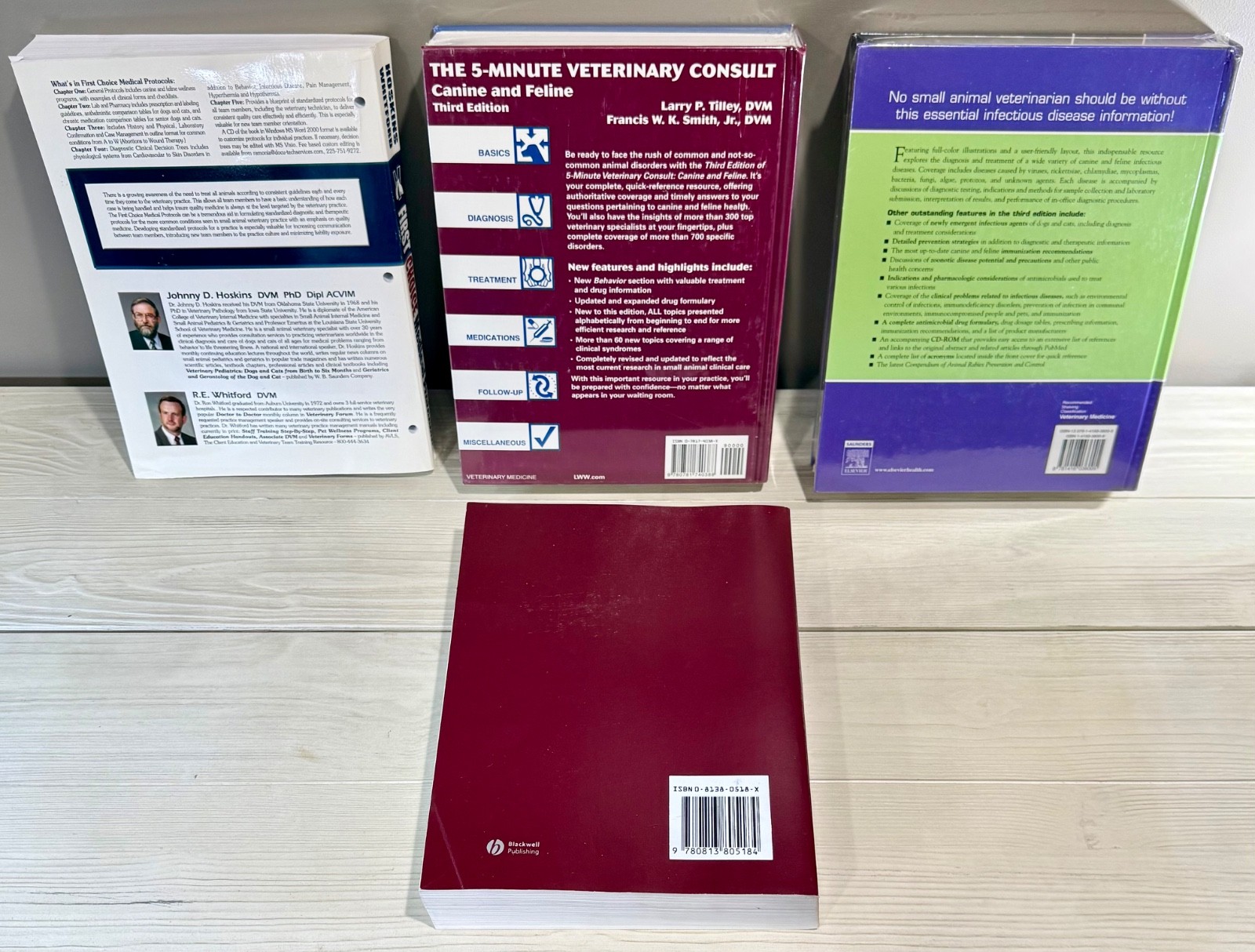 Veterinary Medical Book Bundle (4): Plumb’s, 5 Minute, Infectious Diseases