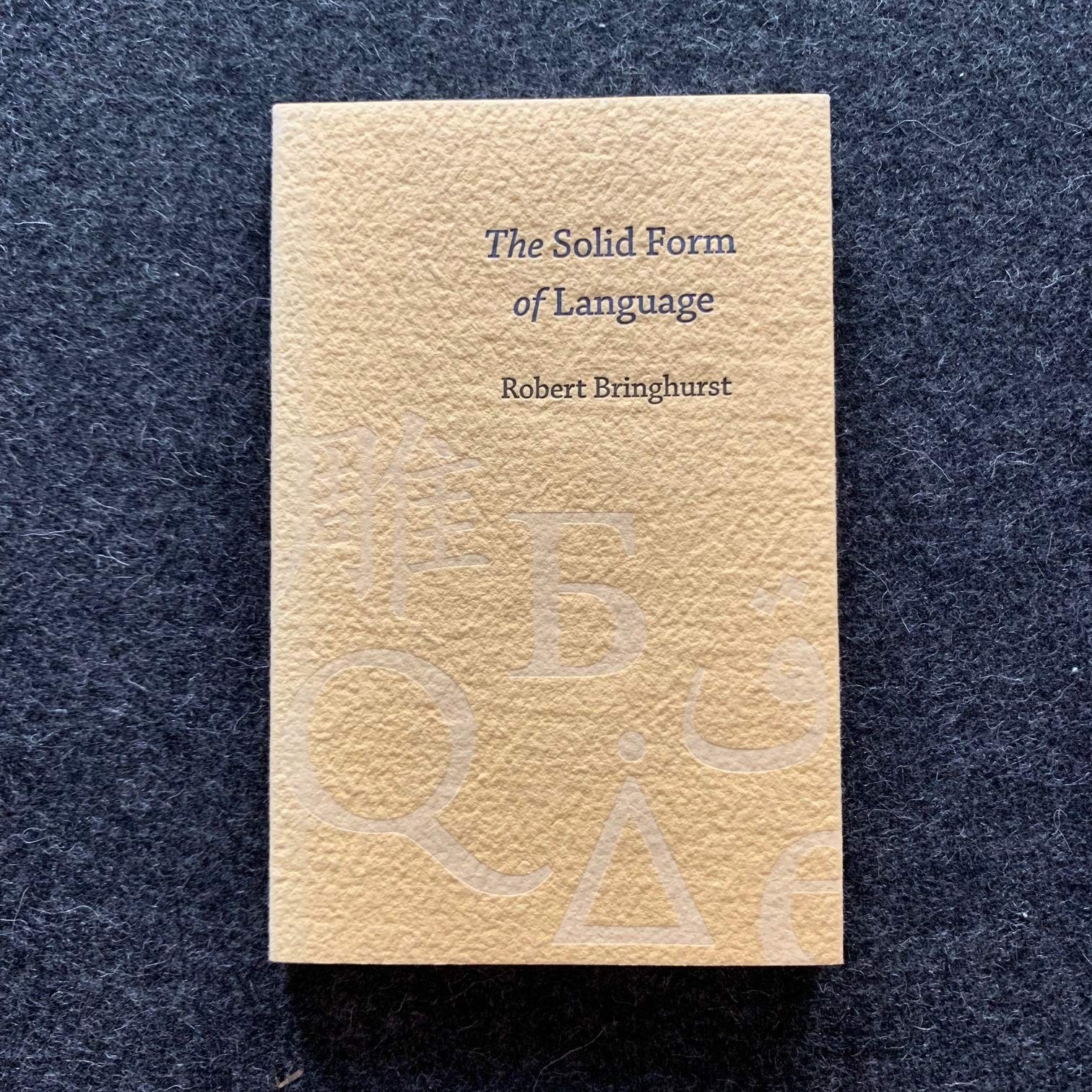 The Solid Form Of Language: An Essay On Writing And Meaning