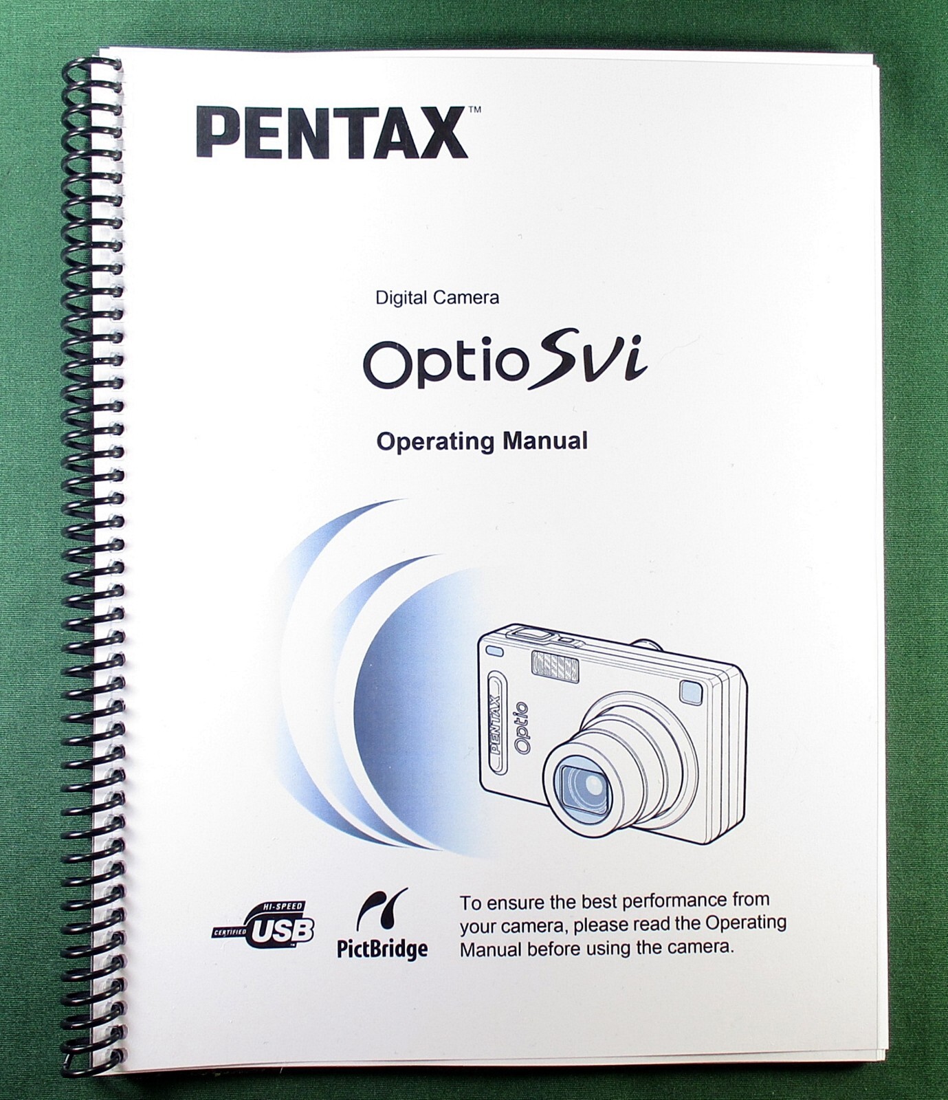 Ricoh Optio SVi OPerating Manual: 180 Pages & Protective Covers!