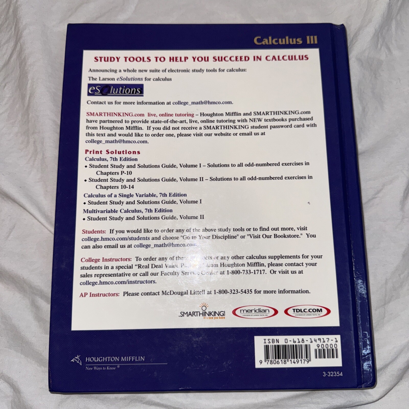 Calculus Multivariable by Ron Larson (2001, Book, Other)