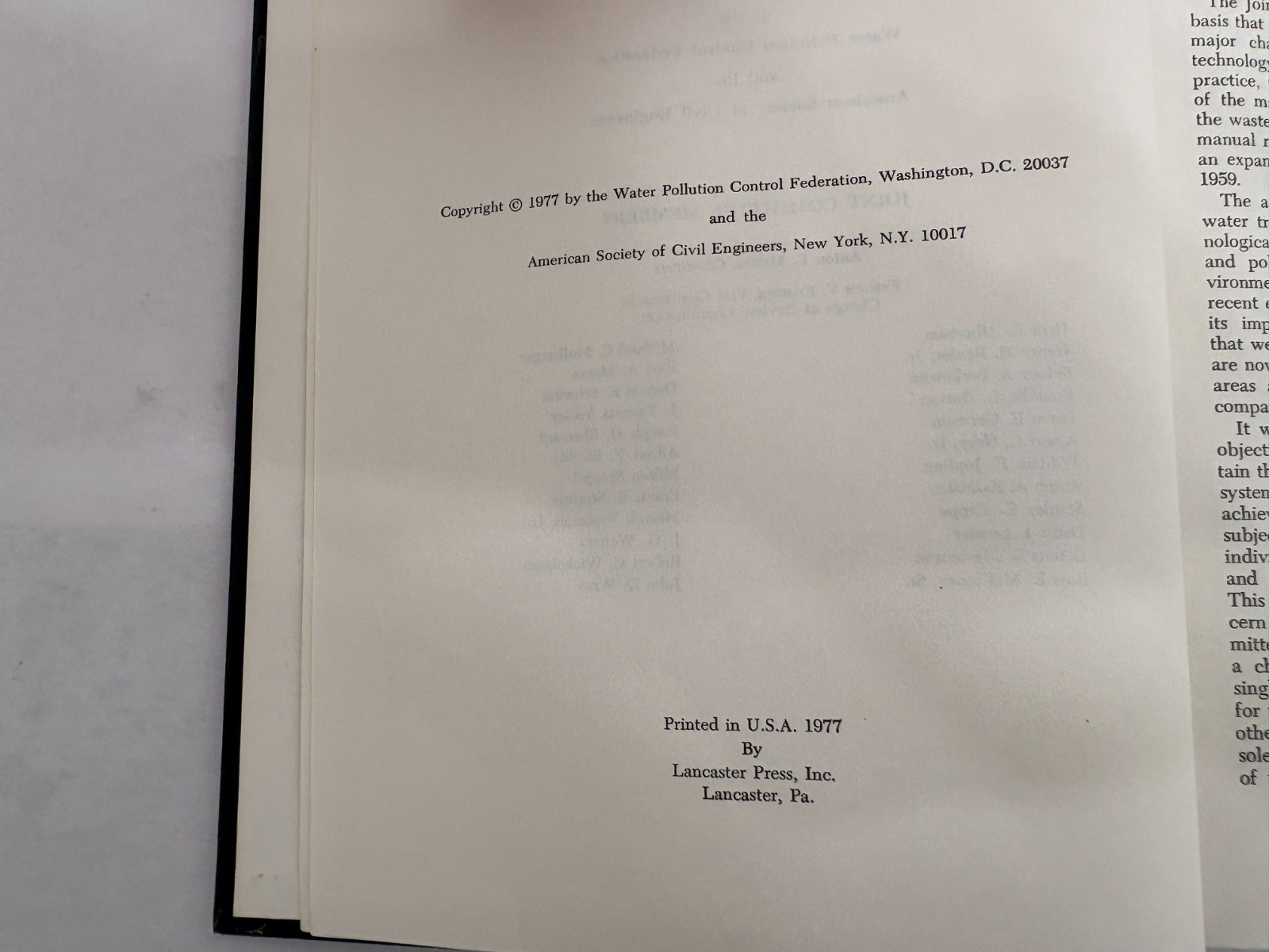 Wastewater Treatment Plant Design WPCF Manual of Practice No. 8, ASCE 1977