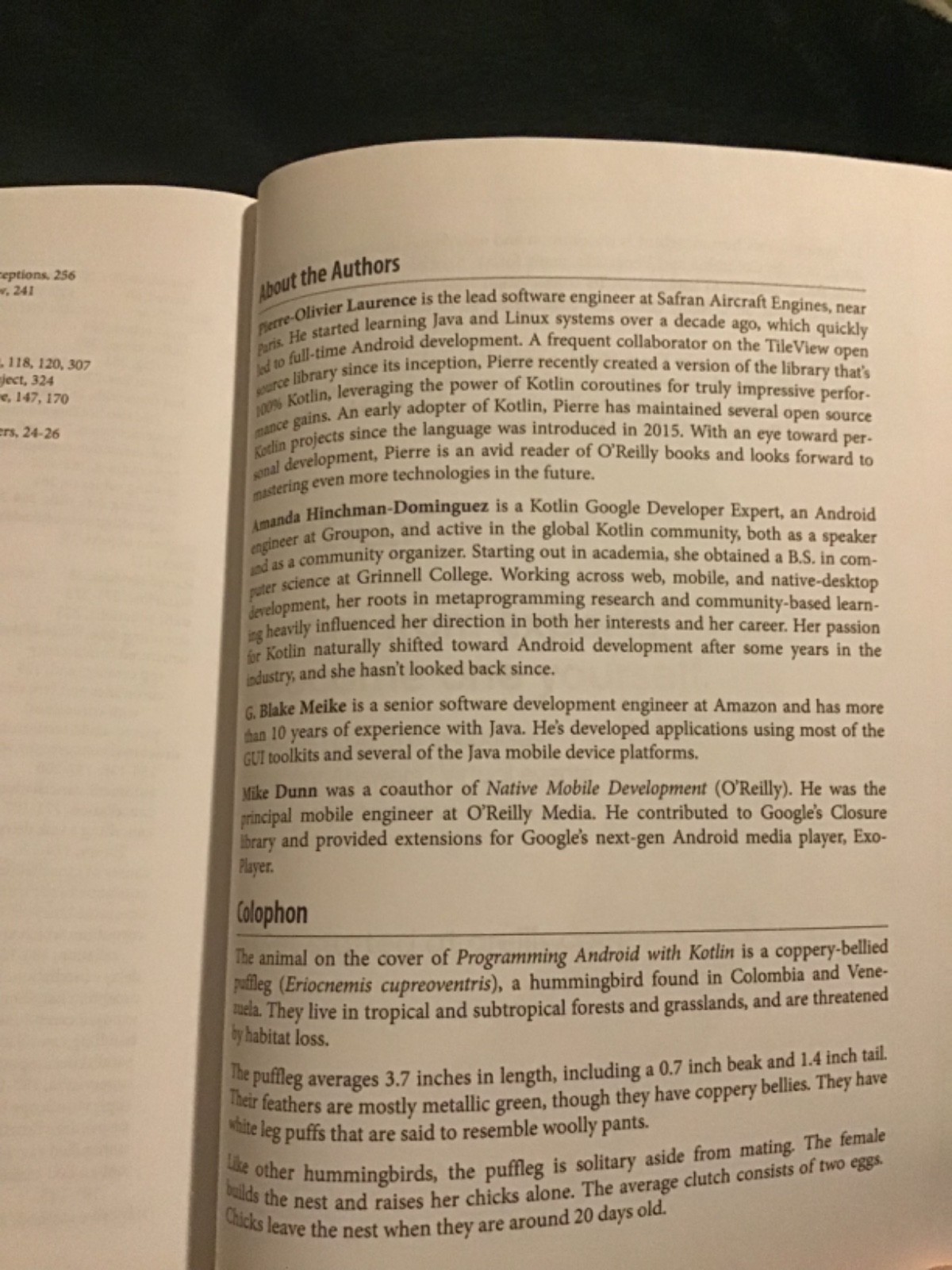 Programming Android withKotlin -VERY GOOD-Paperback-2021-First Edition-336 pages