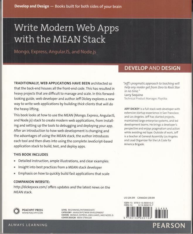 Write Modern Web Apps with the MEAN Stack : Jeff Dickey