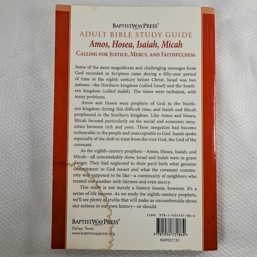 Amos, Hosea, Isaiah, Micah–Large Print Adult Bible Study Guide : Calling for…