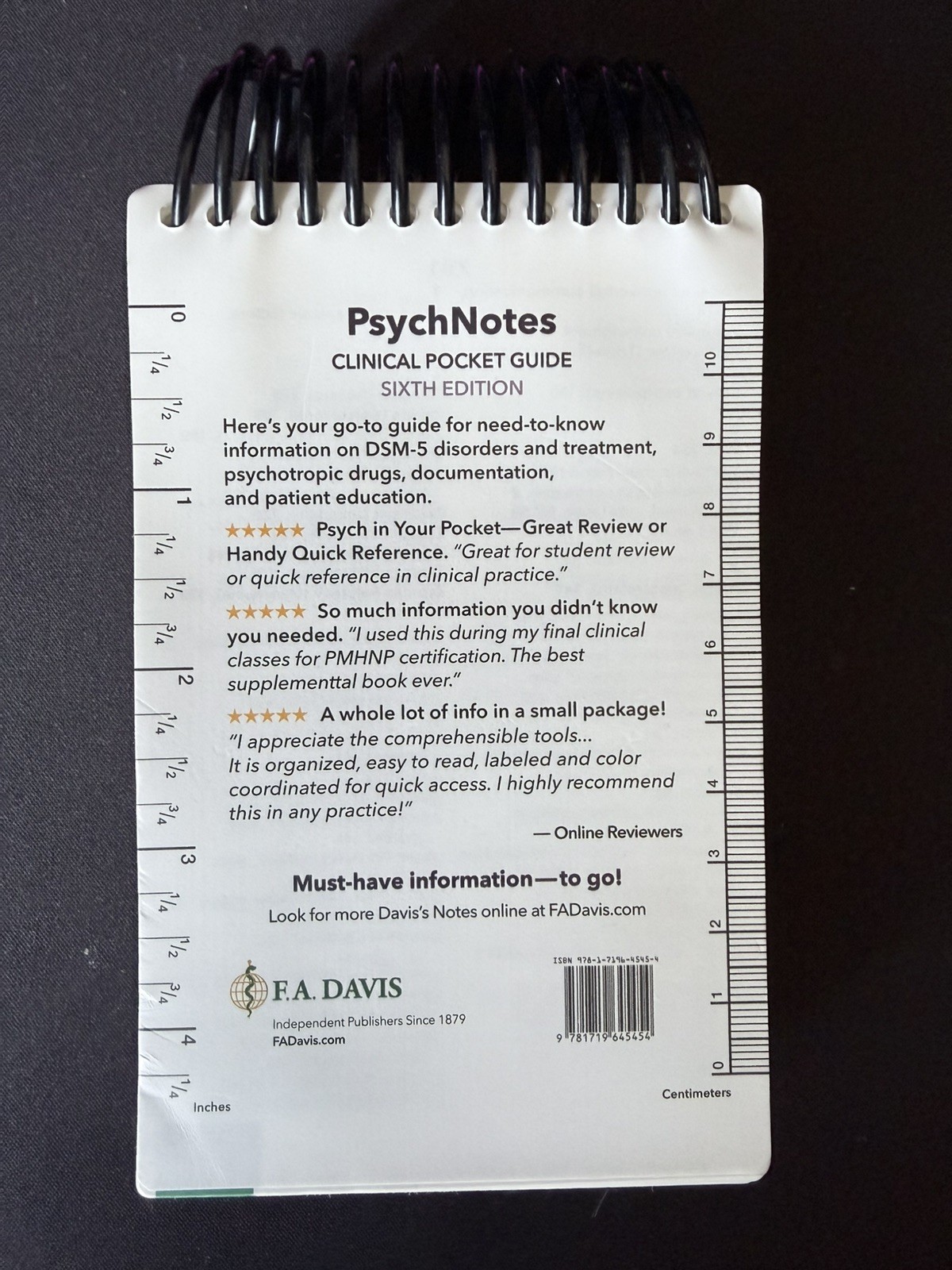 Psych Notes : Clinical Pocket Guide by Darlene D. Pedersen (2021, Spiral)