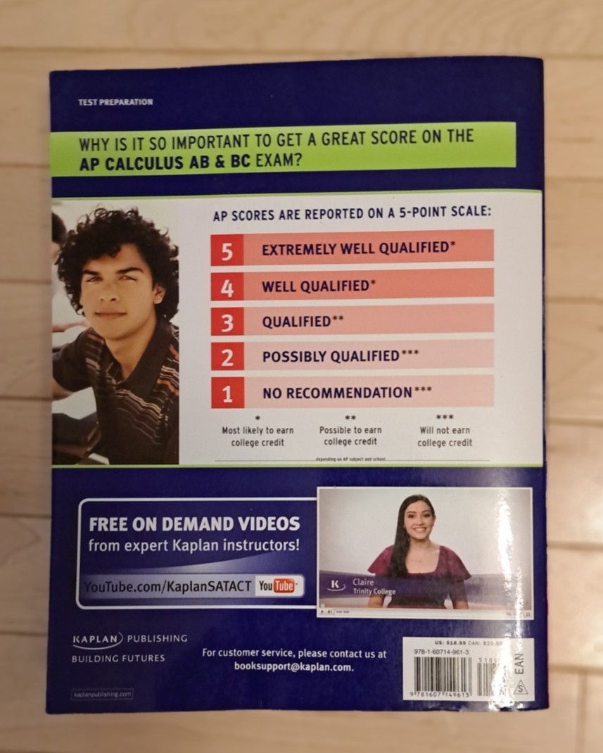 Kaplan AP Calculus AB &BC 2012 Proven Tools, Test Prep, Paperback – Very Good
