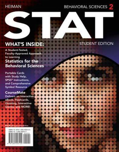 Behavioral Sciences STAT (with CourseMate Printed Access Card) (New, Enga – GOOD