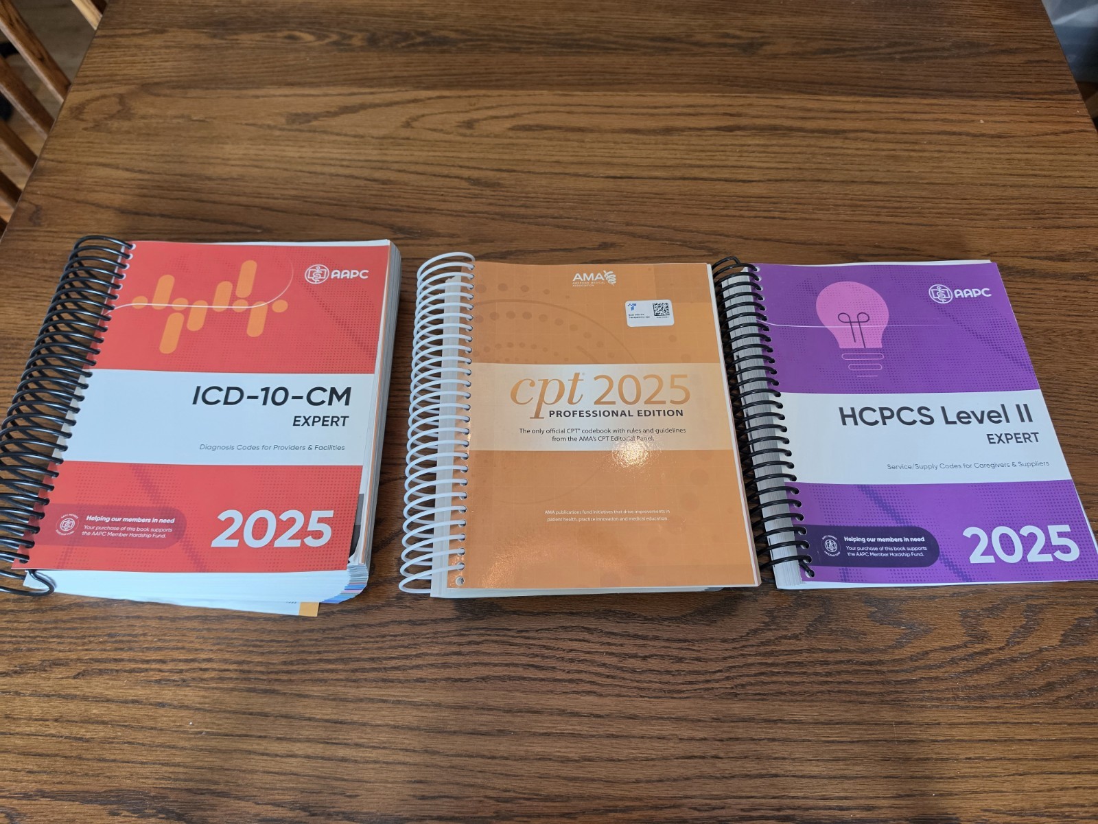AMA CPT Book, ICD-10 Code Book, HCPCS Book – 2025 Physician Bundle by AAPC