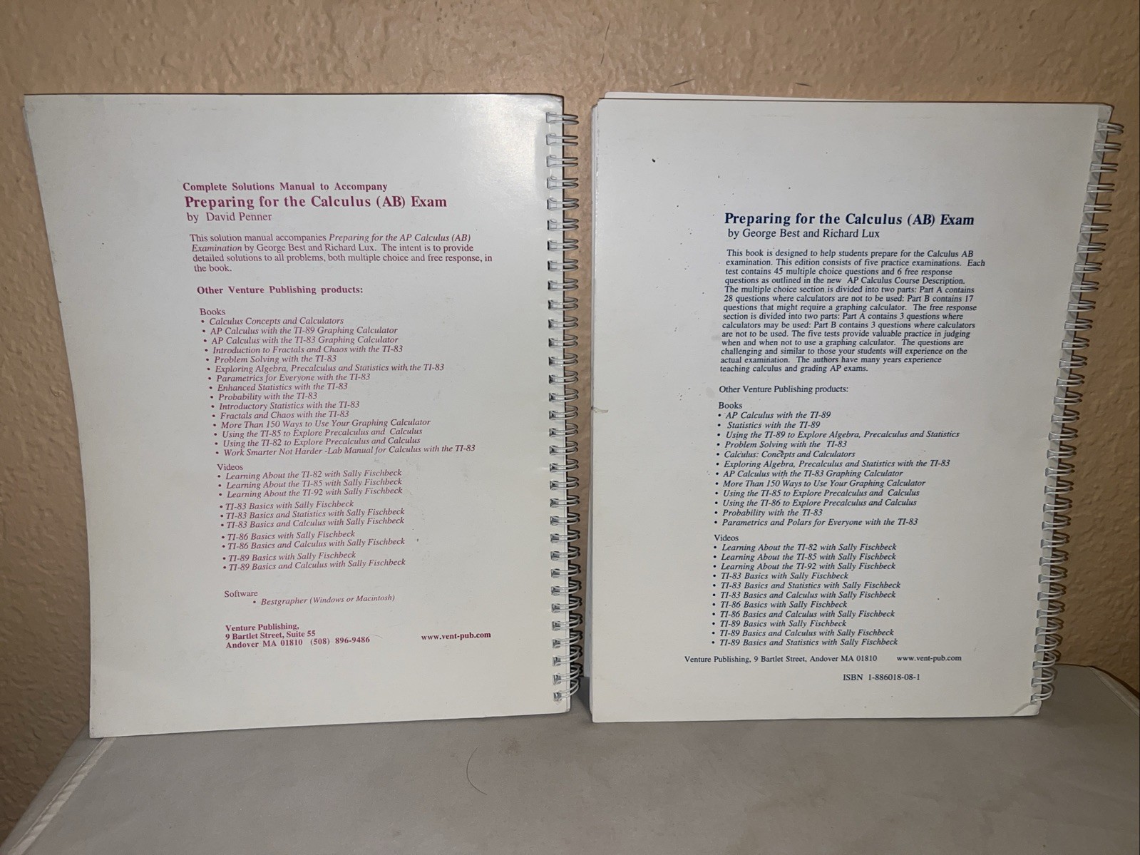 Y2K Preparing For The AP Calculus (AB) Examination Textbook – Vintage – LIKE NEW