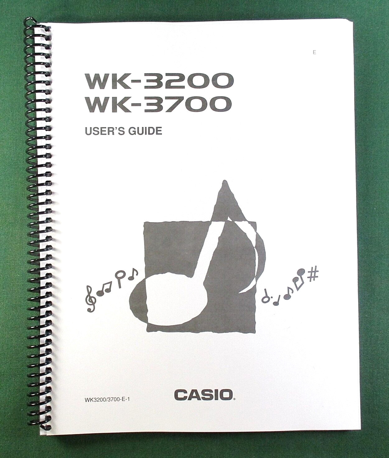 Casio WK-3200 WK-3700 Instruction Manual: 132 Pages Coil Bound & Clear Covers!