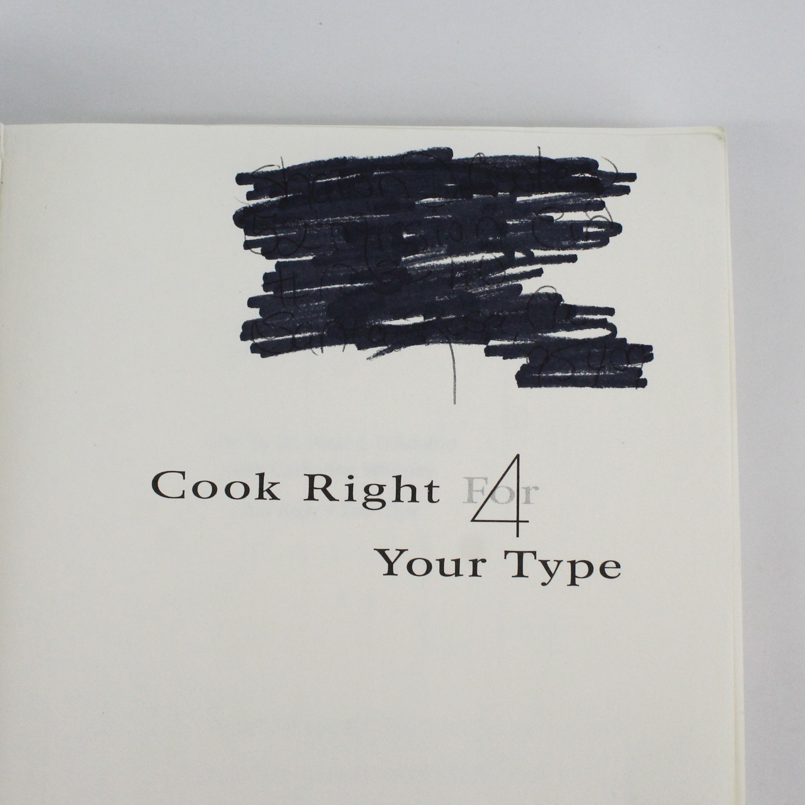 Cook Right 4 Your Type Peter J D’Adamo Catherine Whitney 2000 Paperback