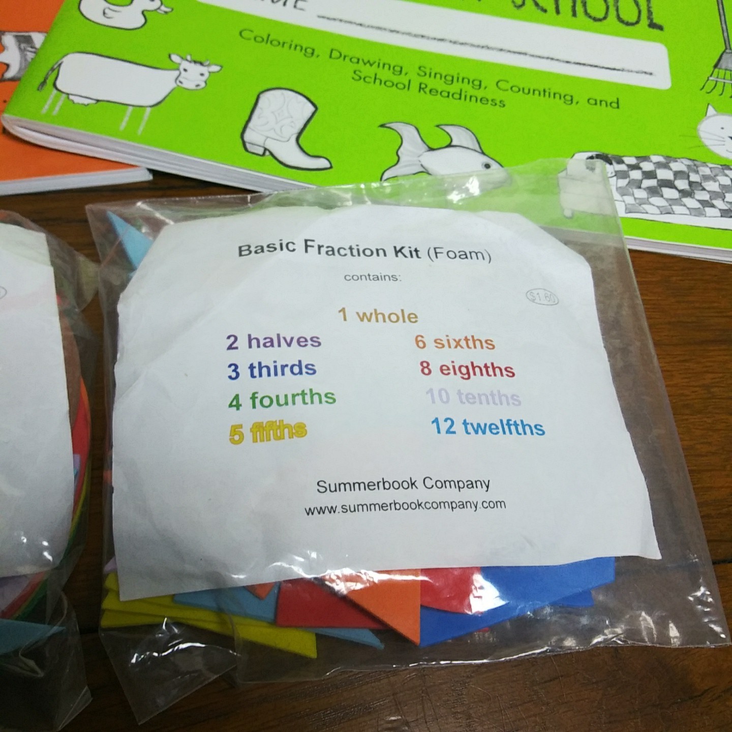 Handwriting Without Tears 4 Books Teacher Student Workbooks Math Foam Fractions
