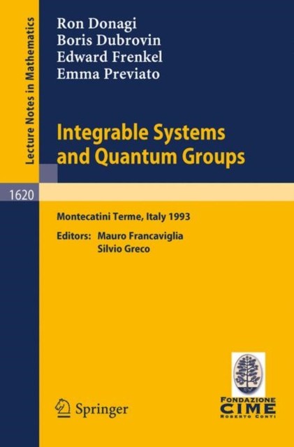 Donagi – Integrable Systems and Quantum Groups Lectures given at the – X555z