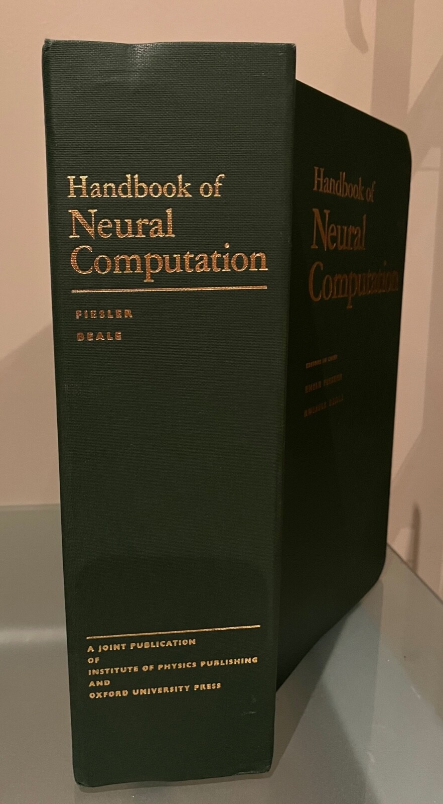 Handbook of Neural Computation Fiedler & Beale, Eds. 1996. Ships Free