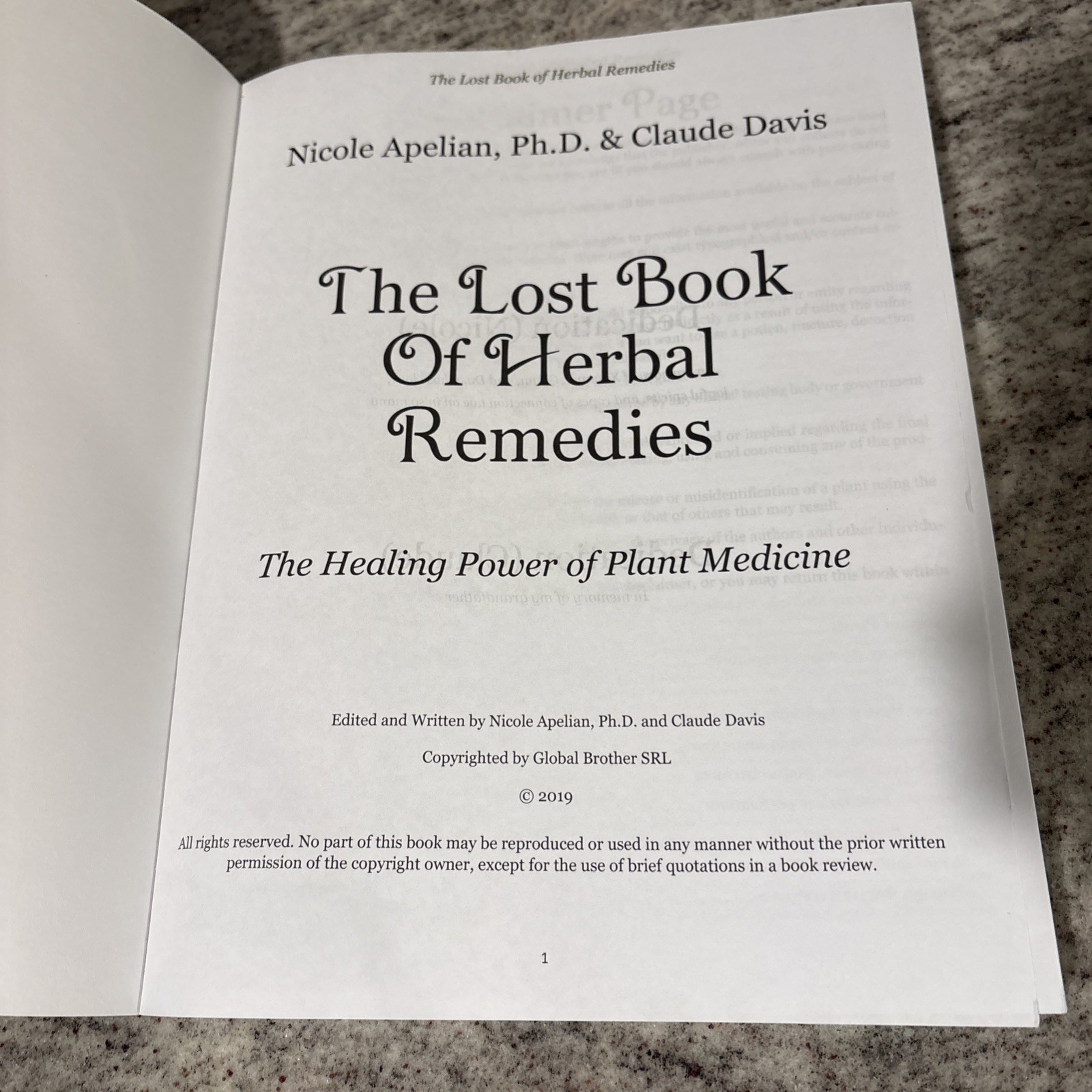 Lost Book of Remedies by Nicole Apelian and Claude Davis Sr. (2018, Uk- a Format