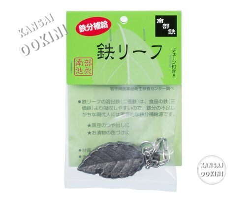 Ikenaga Ironwork Nambu Iron Leaf 5.7 x 2.7 x 0.1 cm