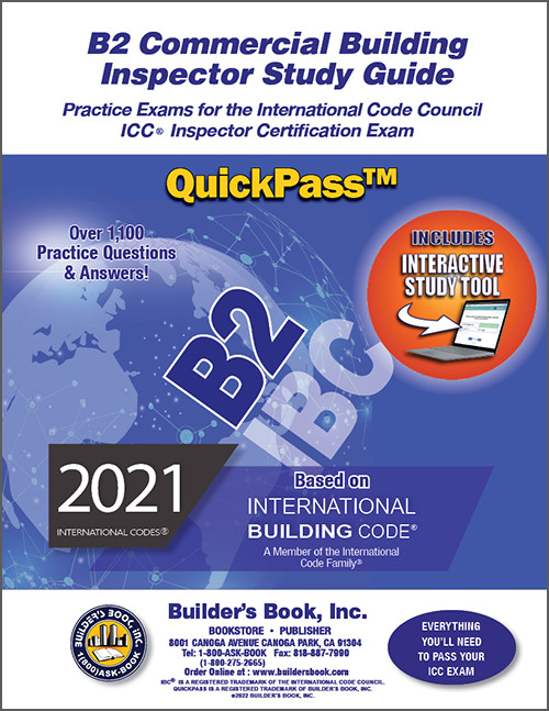 B2 Commercial Building Inspector QuickPass Study Guide Based On 2021 IBC