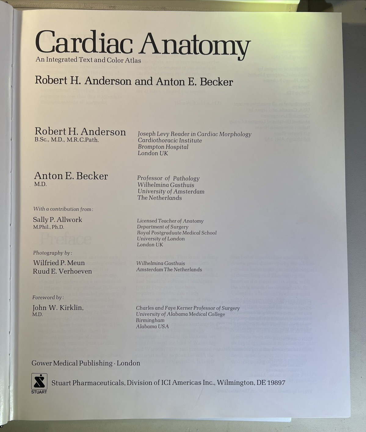 Cardiac Anatomy: An Integrated Text and Color Atlas by Robert Anderson- 1980 -B2