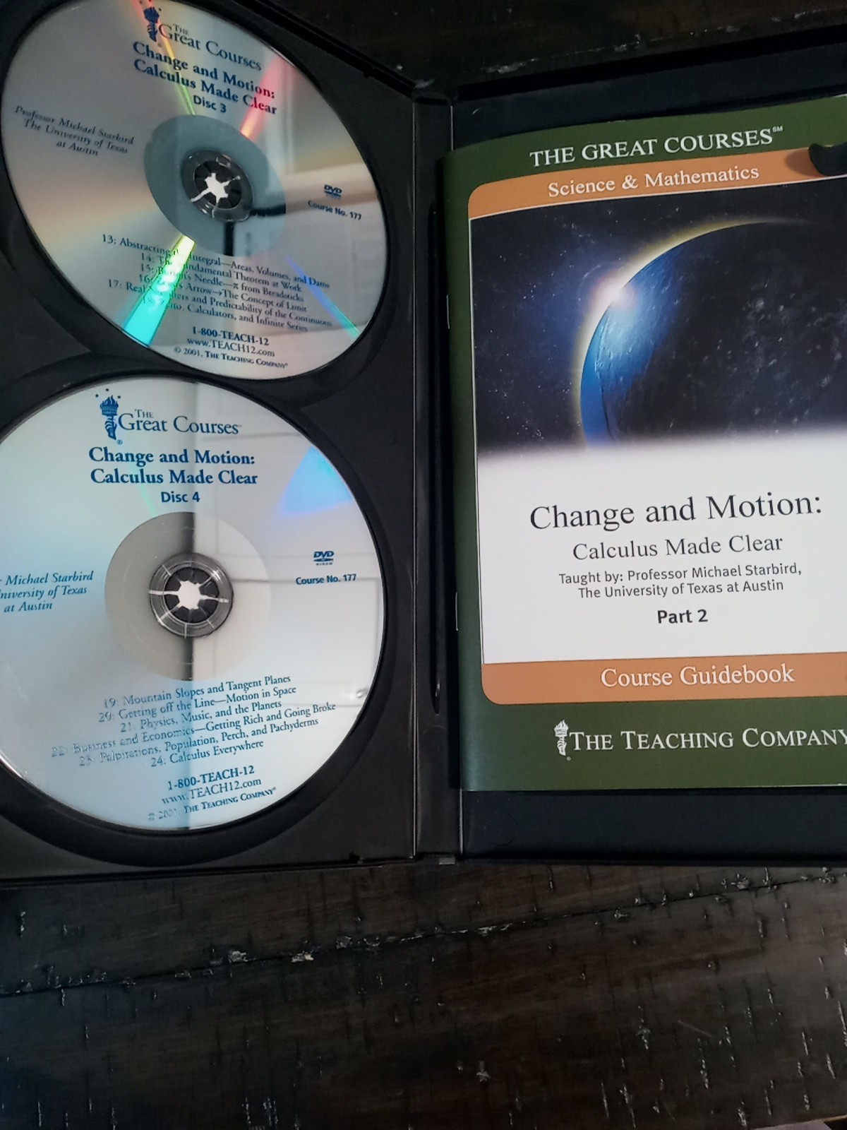 The Great Courses Change and Motion Calculus Made Clear Part 1 -2 DVDs