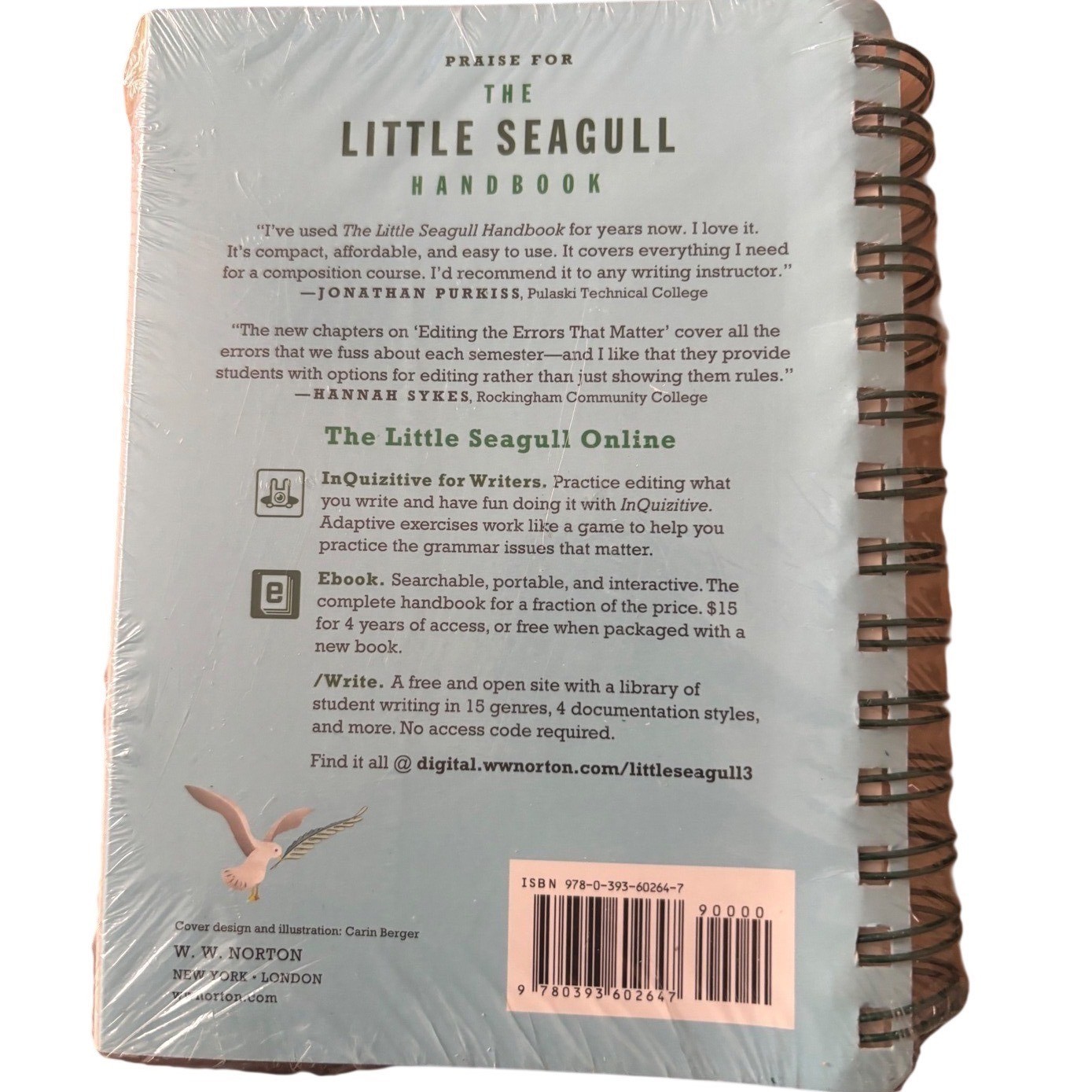 The Little Seagull Handbook with Exercises 3rd Edition 3E Bullock Brody Weinberg