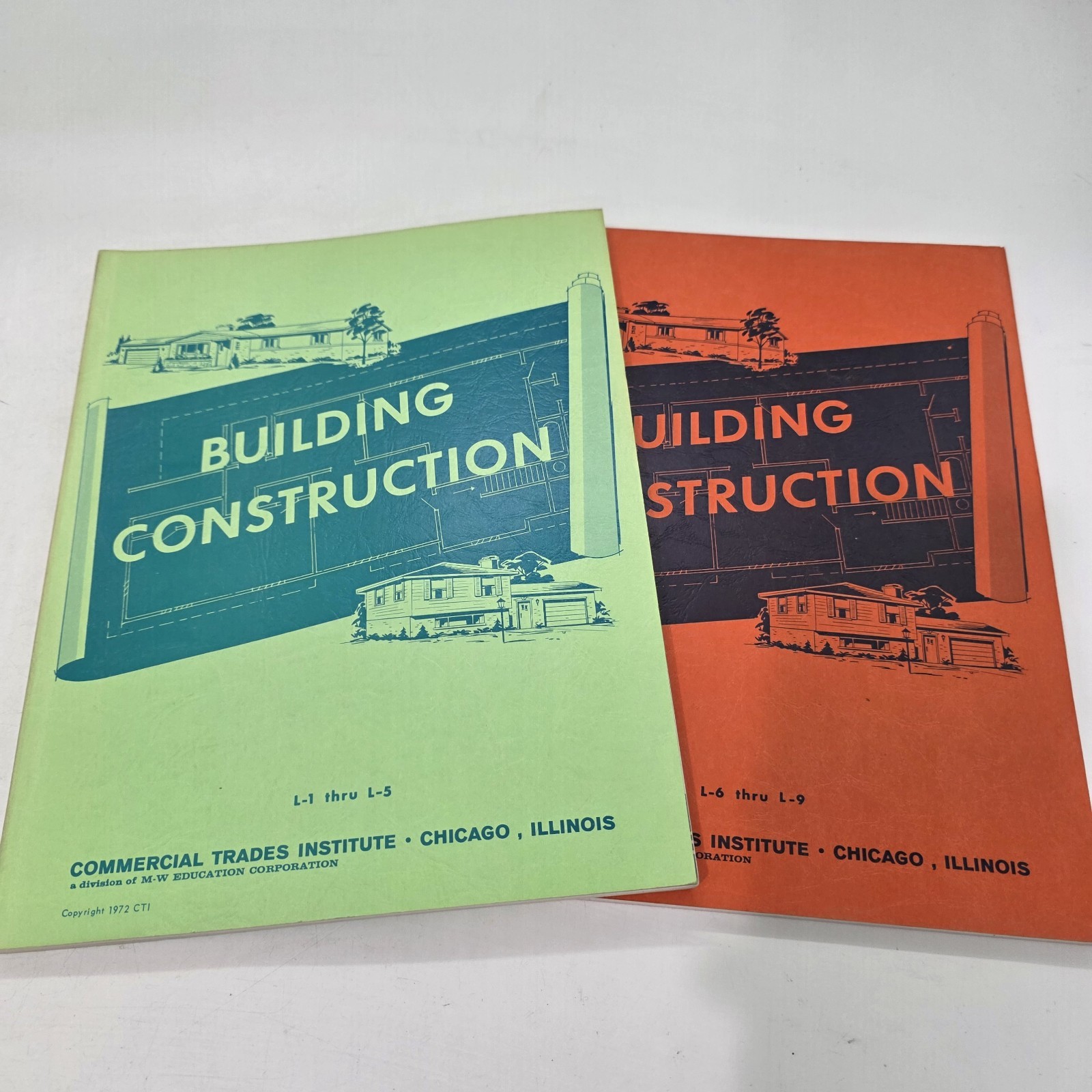 Building Construction Books Lot Of 19 Commercial Trades Institute 1969-1973