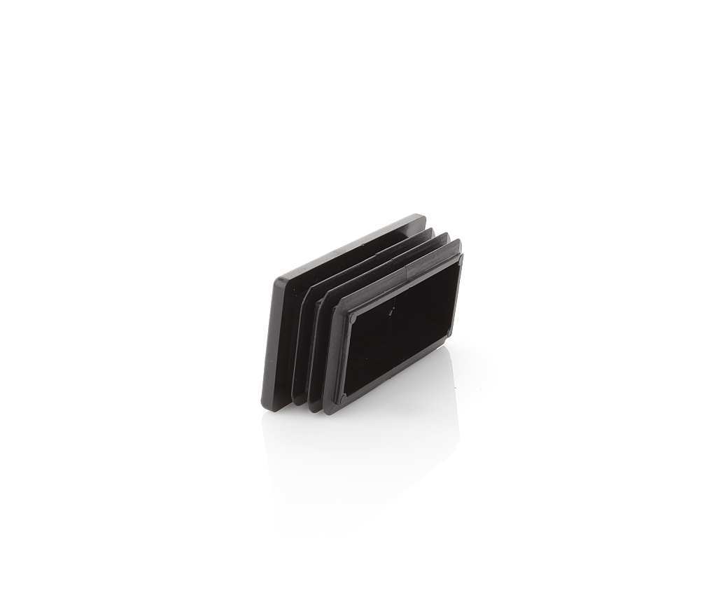 10 x Louver plugs rectangular tube 50 x 100 mm rectangle anthracite end caps