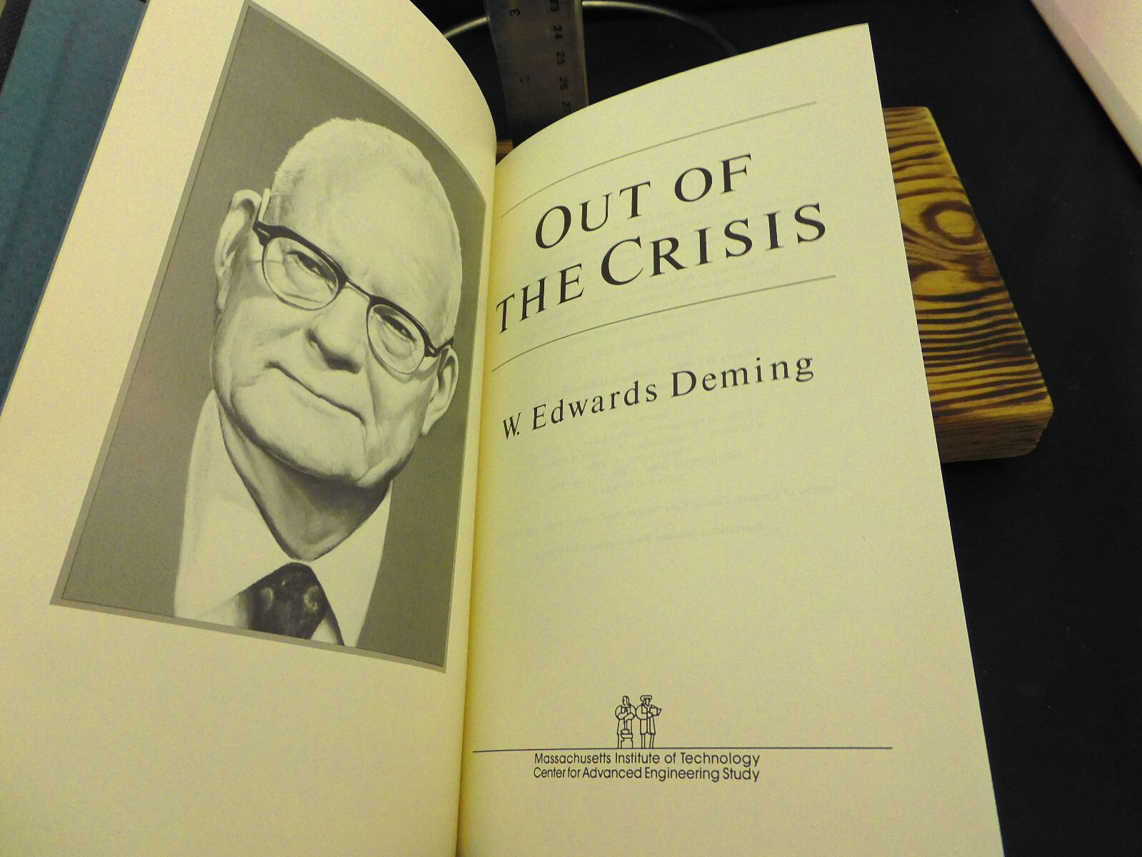 OUT OF THE CRISIS by W. Edwards Deming AUG 1992 Hard Cover no Dust Jacket MIT