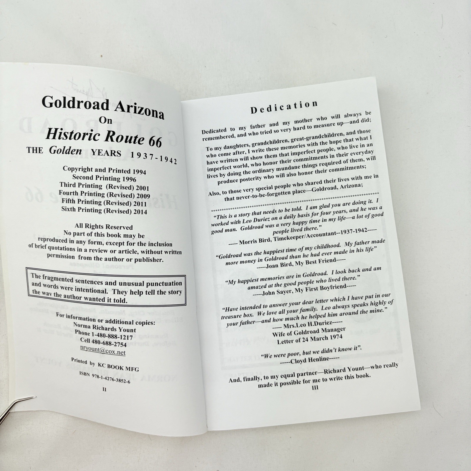Goldroad Arizona On Historic Route 66 Paperback ISBN#9781427638526
