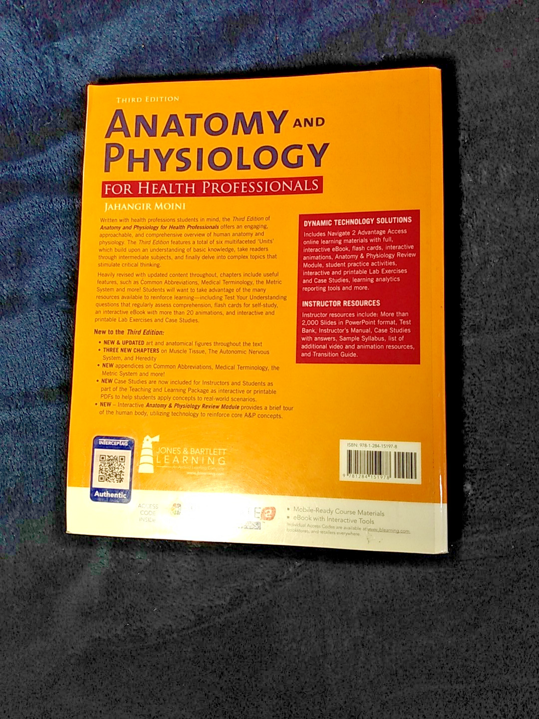 Anatomy and Physiology for Health Professionals Third Ed by Jahangir Moini +CODE