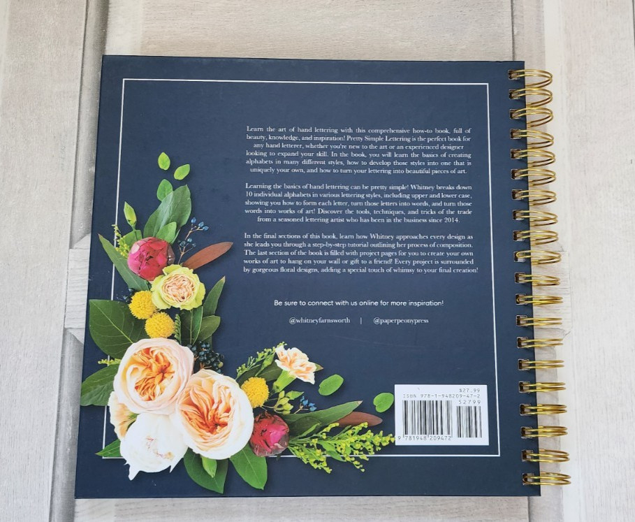 Pretty Simple Lettering Calligraphy for beginners hardcover spiral-bound unused