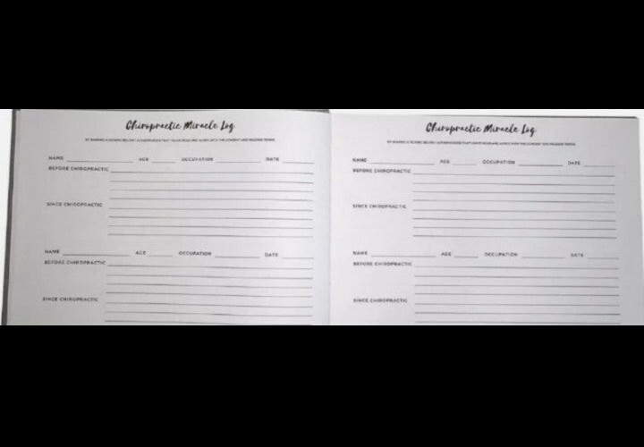 Chiropractic Miracle Journal, 11×8.5 Inches, 80 Pages, Hardcover, Chiropractic