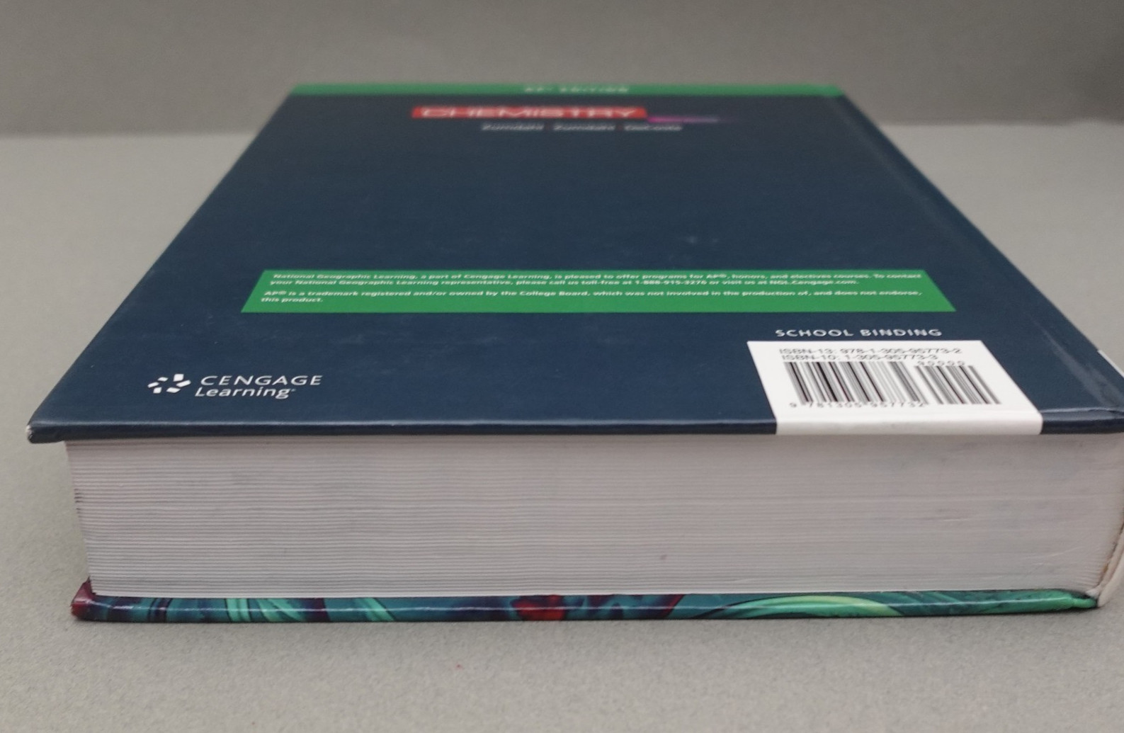 Chemistry AP Edition 10th Hardcover by Zumdahl Textbook