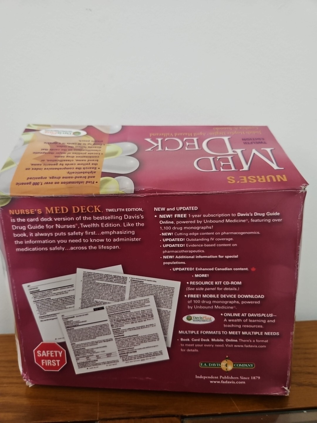 Nurse’s Med Deck + Resource Kit CD-ROM by April Hazard Vallerand, F.A. Davis…