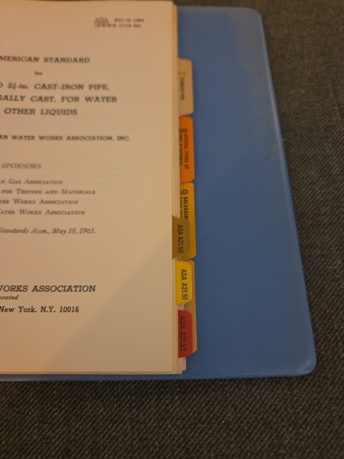 Handbook Of Cast Iron Pipe 3rd Edition Cast Iron Pipe Research Association 1960s