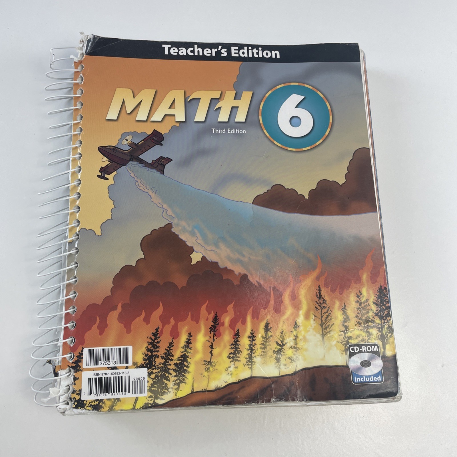 BJU Press MATH 6 Teachers Edition with CD-ROM 3rd Edition Spiral Book 2011 Used