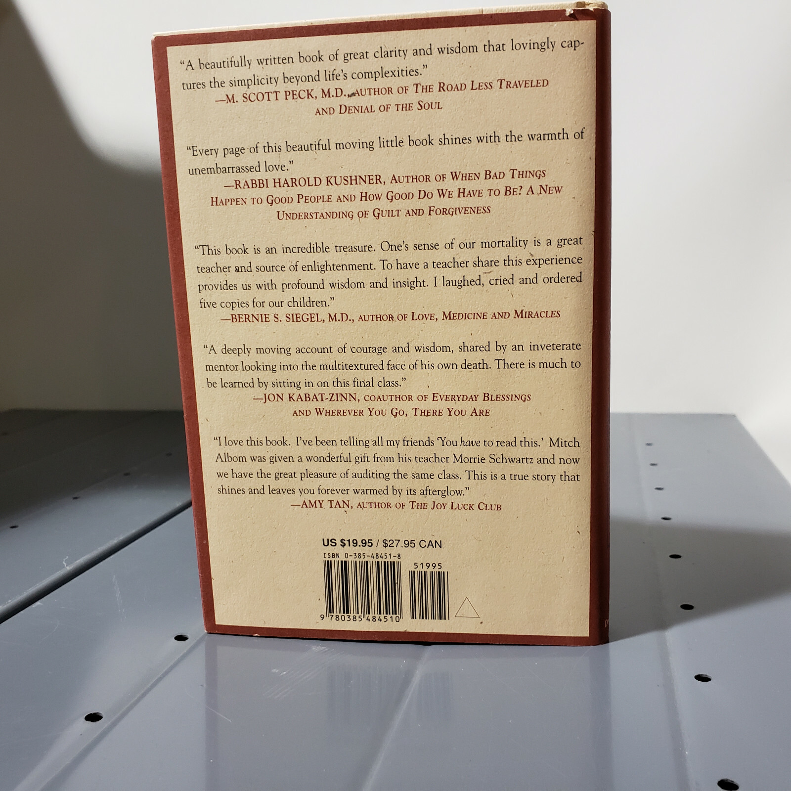 Tuesdays with Morrie Hardcover book by Mitch Albom album morry FREE USA SHIPPING