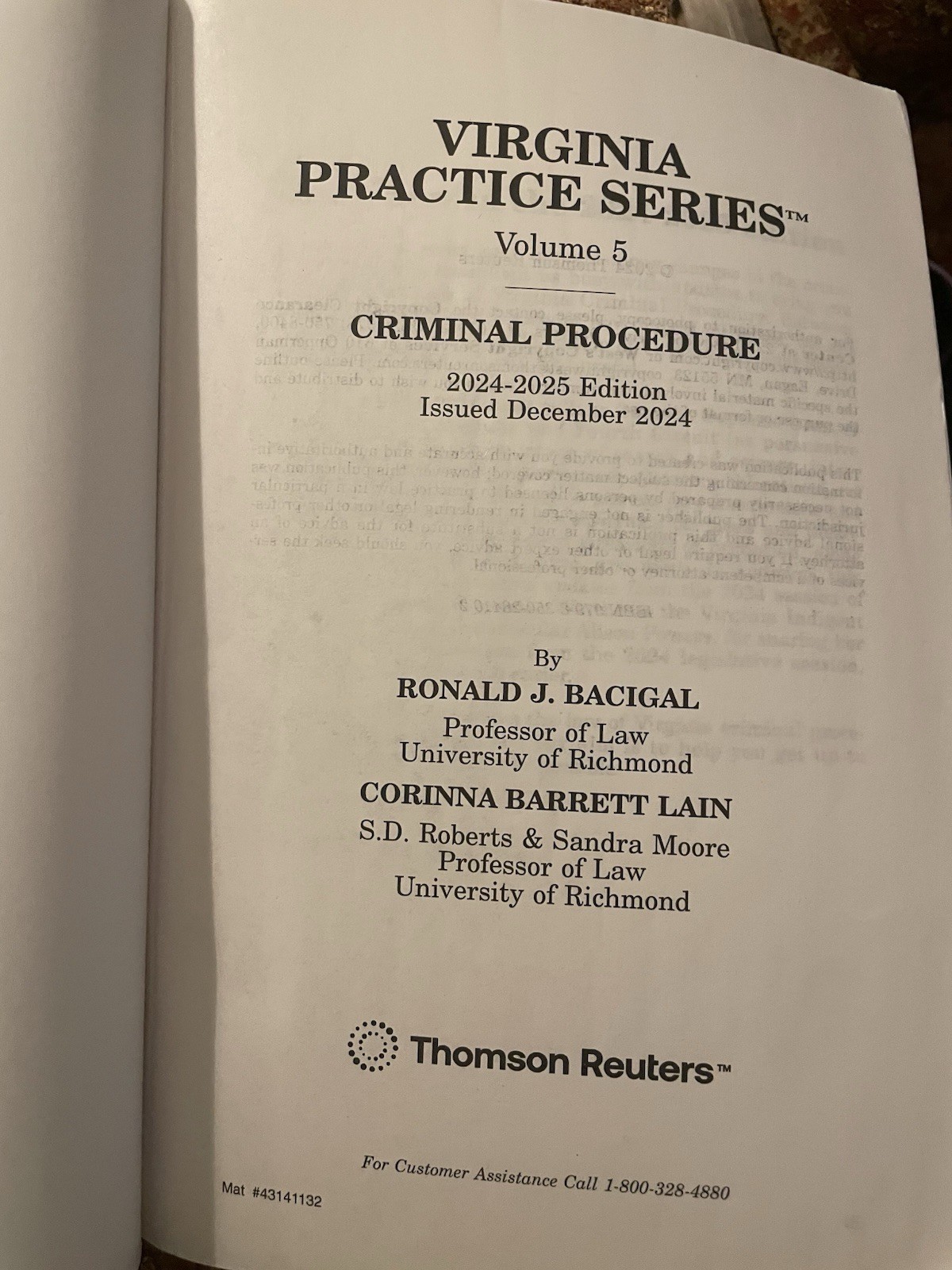 Virginia Practice Criminal Procedure 2024-2025 Edition Thomson Reuters