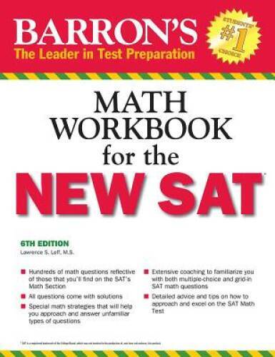 Barron’s Math Workbook for the NEW SAT, 6th Edition (Barron’s Sat Ma – VERY GOOD