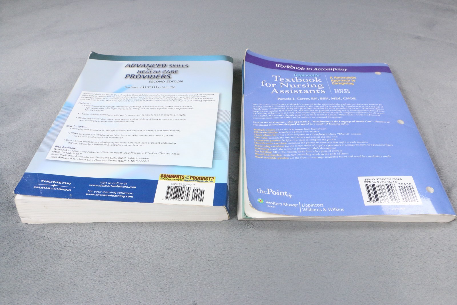 CNA Nursing Assistant Textbook & Workbook Bundle Lippincott Carter Training Set