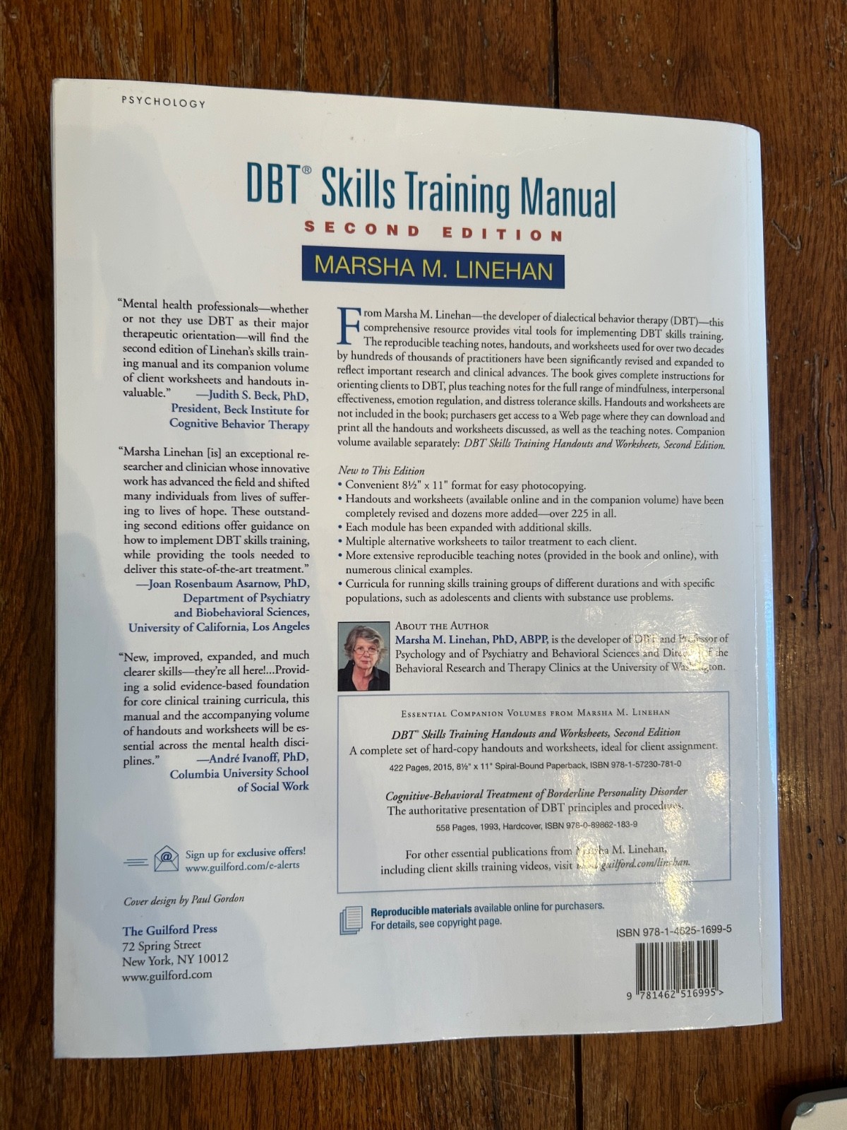 DBT Skills Training Manual, Second Edition – pbk – by Marsha M. Linehan