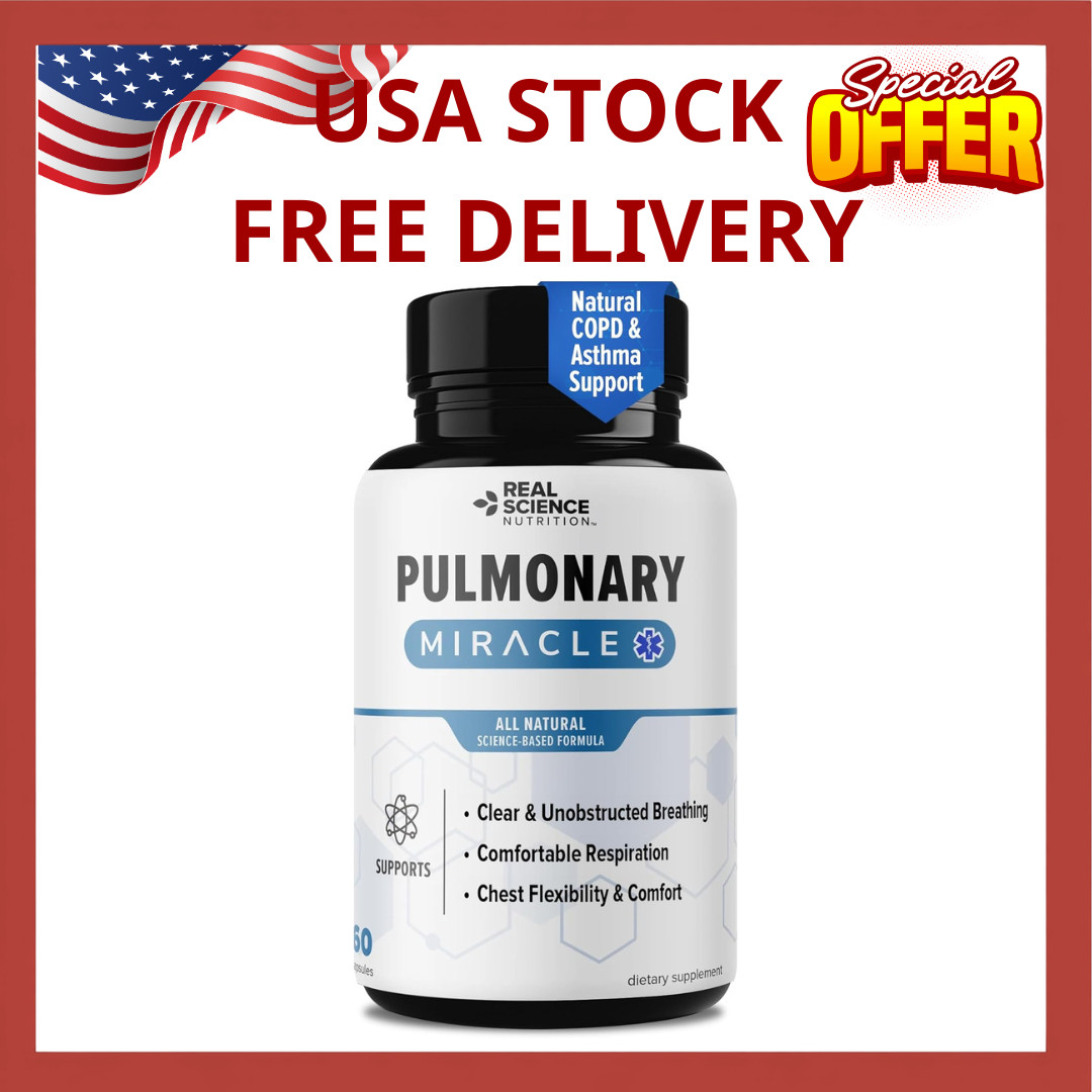 Natural COPD Support – 60 Non-GMO Capsules for Shortness of Breath Relief