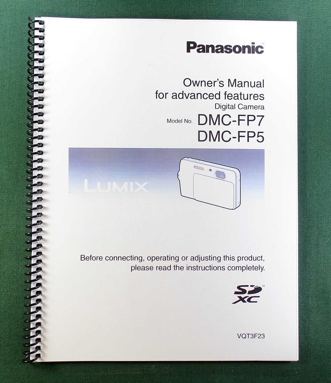 Panasonic Lumix DMC-FP7 DMC-FP5 Advanced Owner’s Manual: 42 Pages & Clear Covers