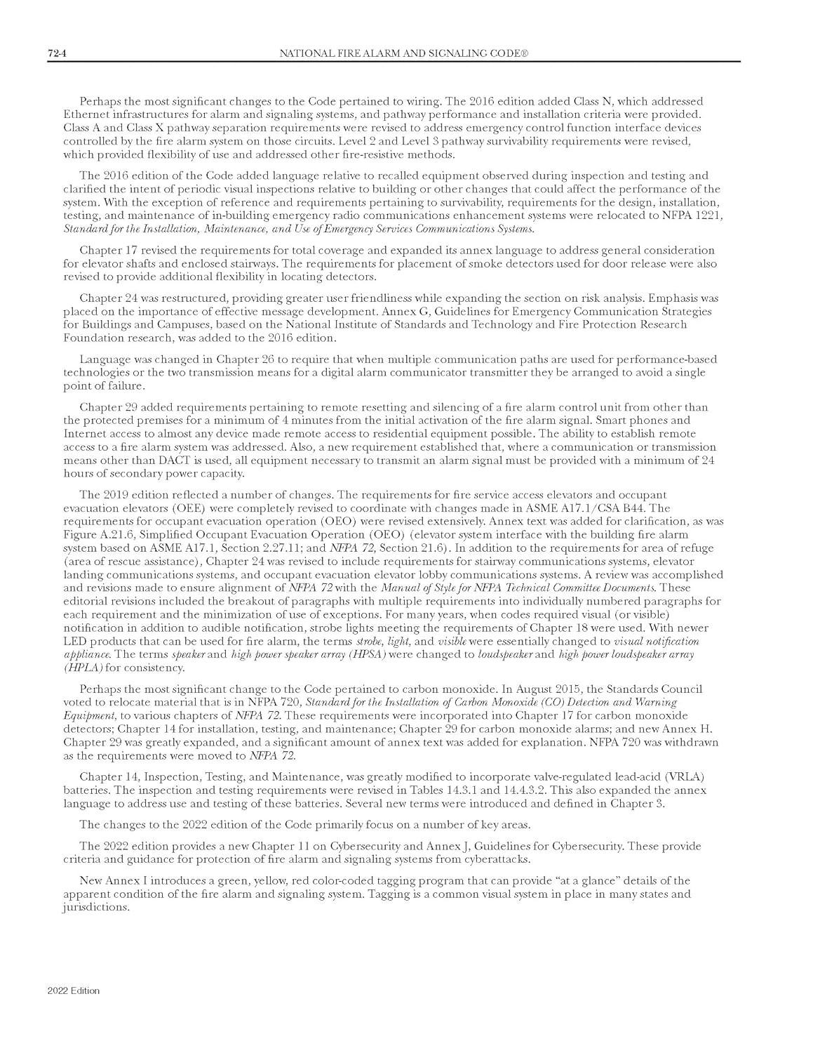 NFPA 72, National Fire Alarm and Signaling Code, 2022 Edition