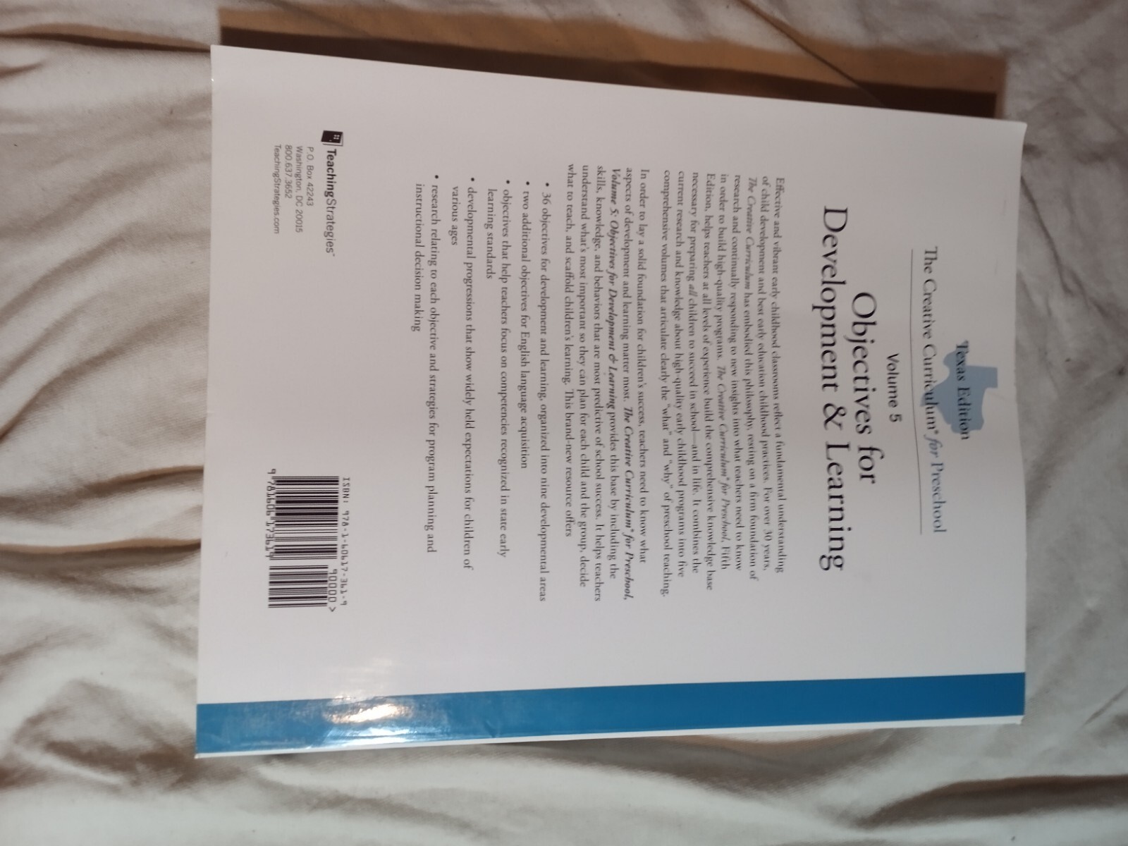 The Creative Curriculum for Preschool Texas edition vol 5